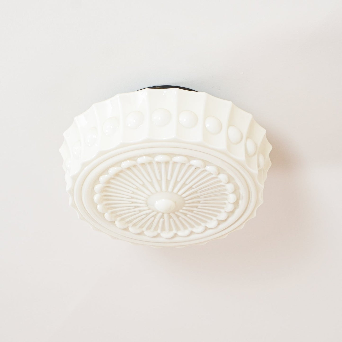 Solvendi | Minimalistisk geometrisk glas skål semi-flush loftslampe