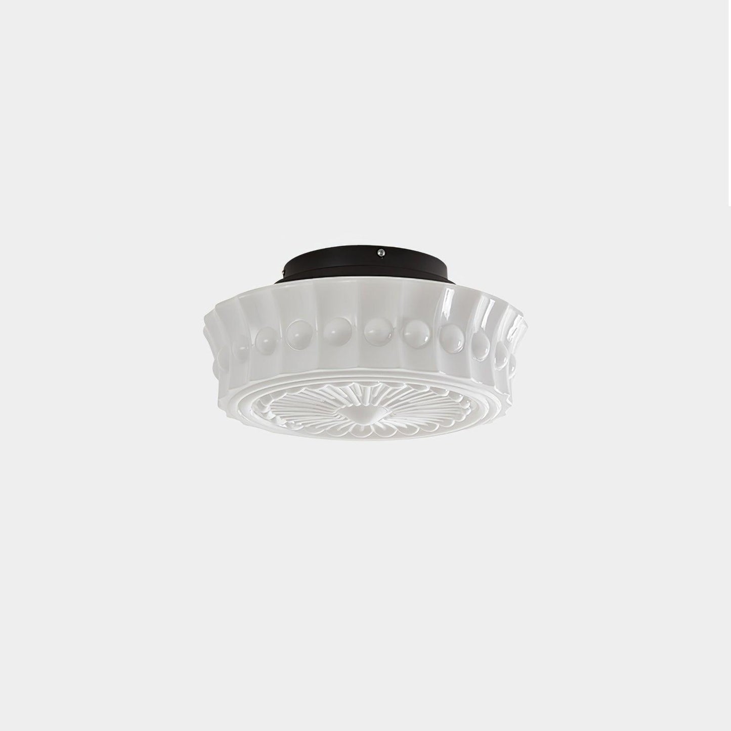 Solvendi | Minimalistisk geometrisk glas skål semi-flush loftslampe