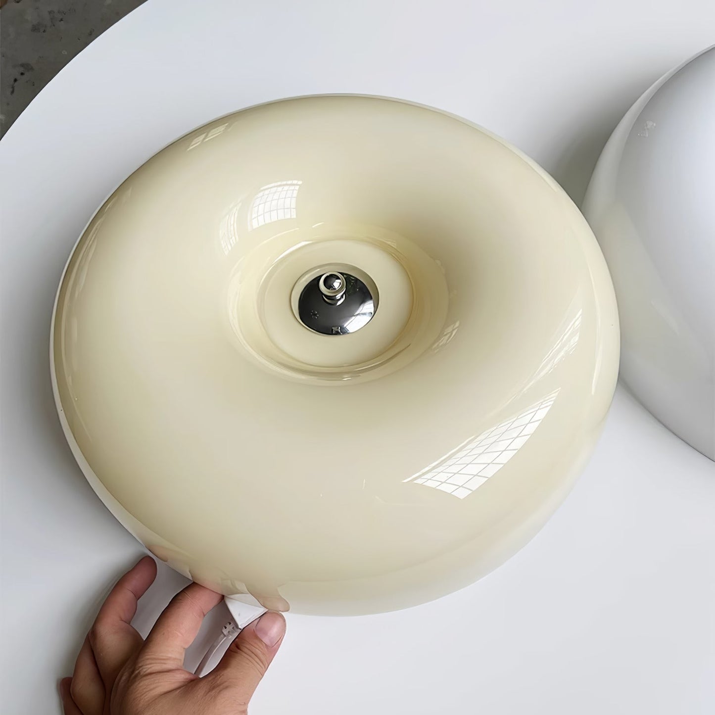 Belvonte | Rund frostet glas indbygget loftslampe  