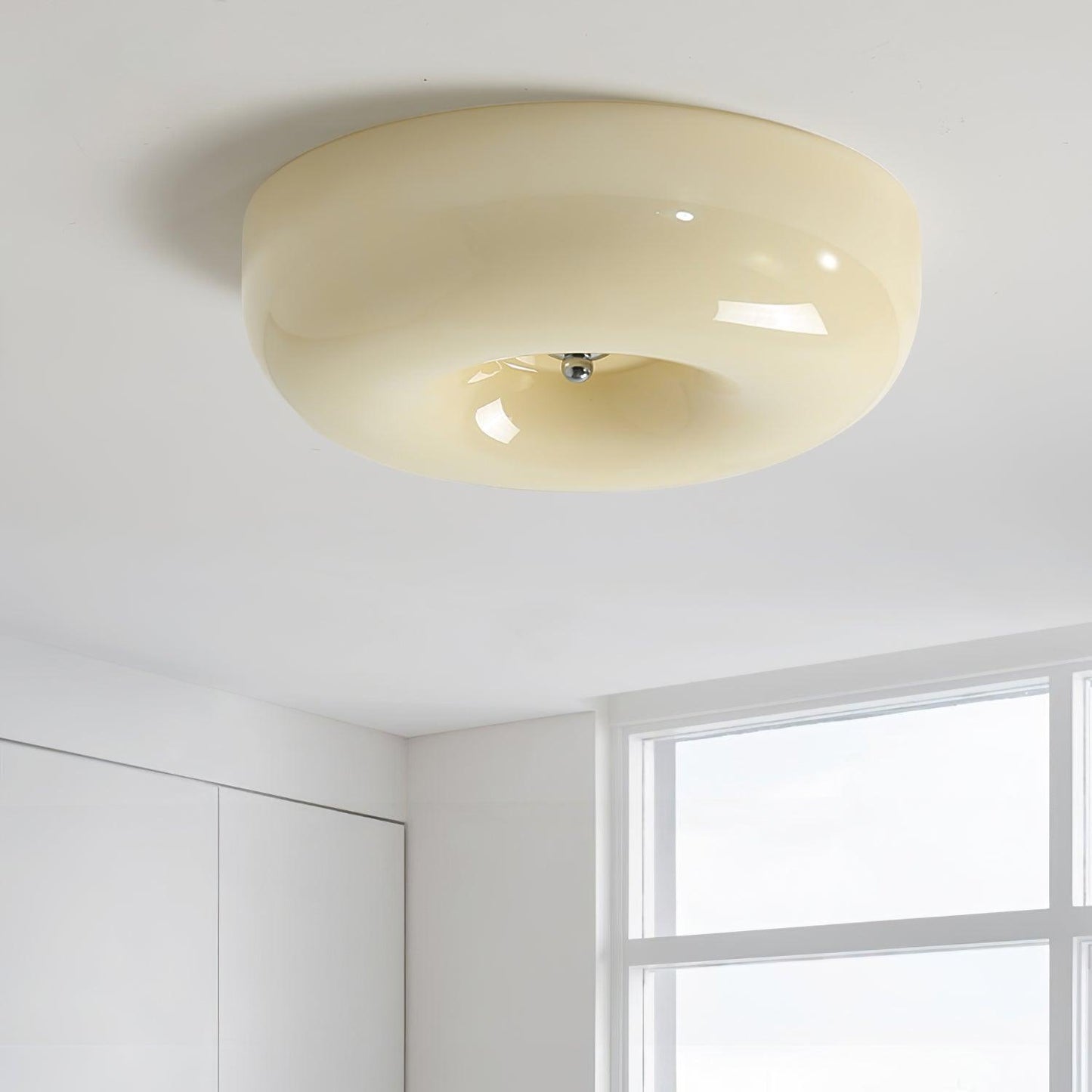 Belvonte | Rund frostet glas indbygget loftslampe  