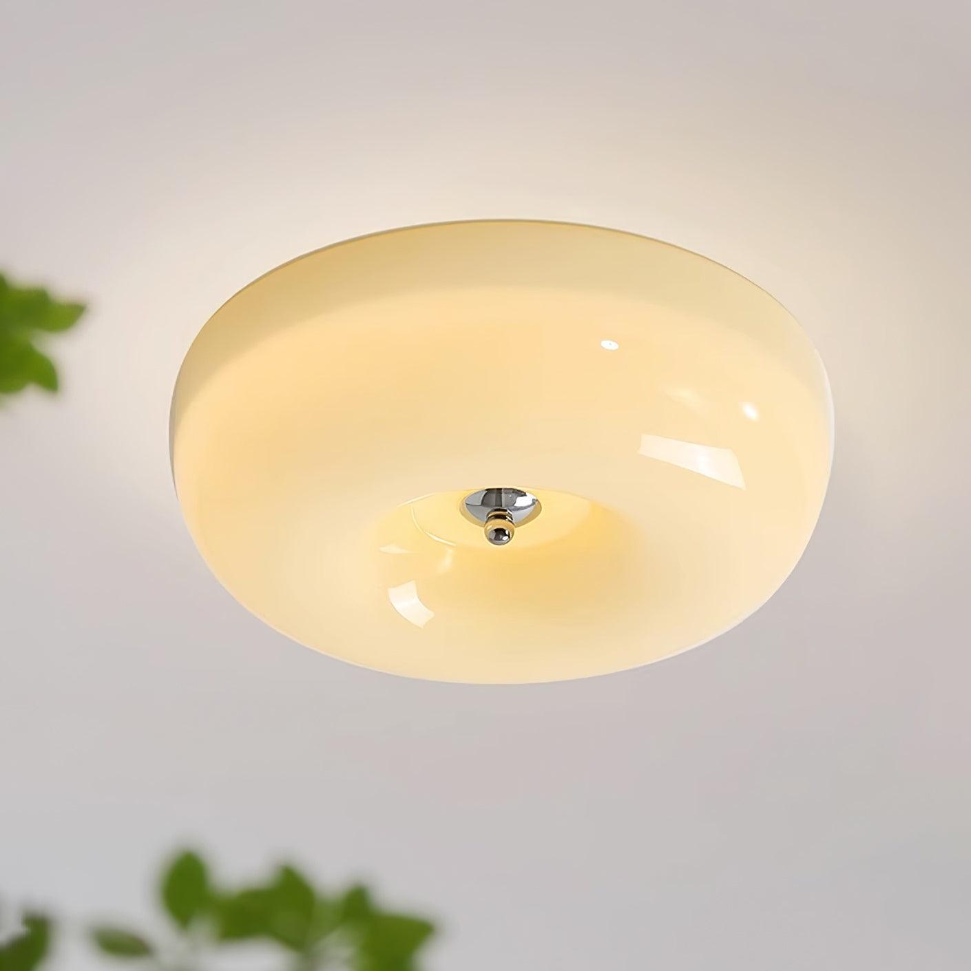 Belvonte | Rund frostet glas indbygget loftslampe  