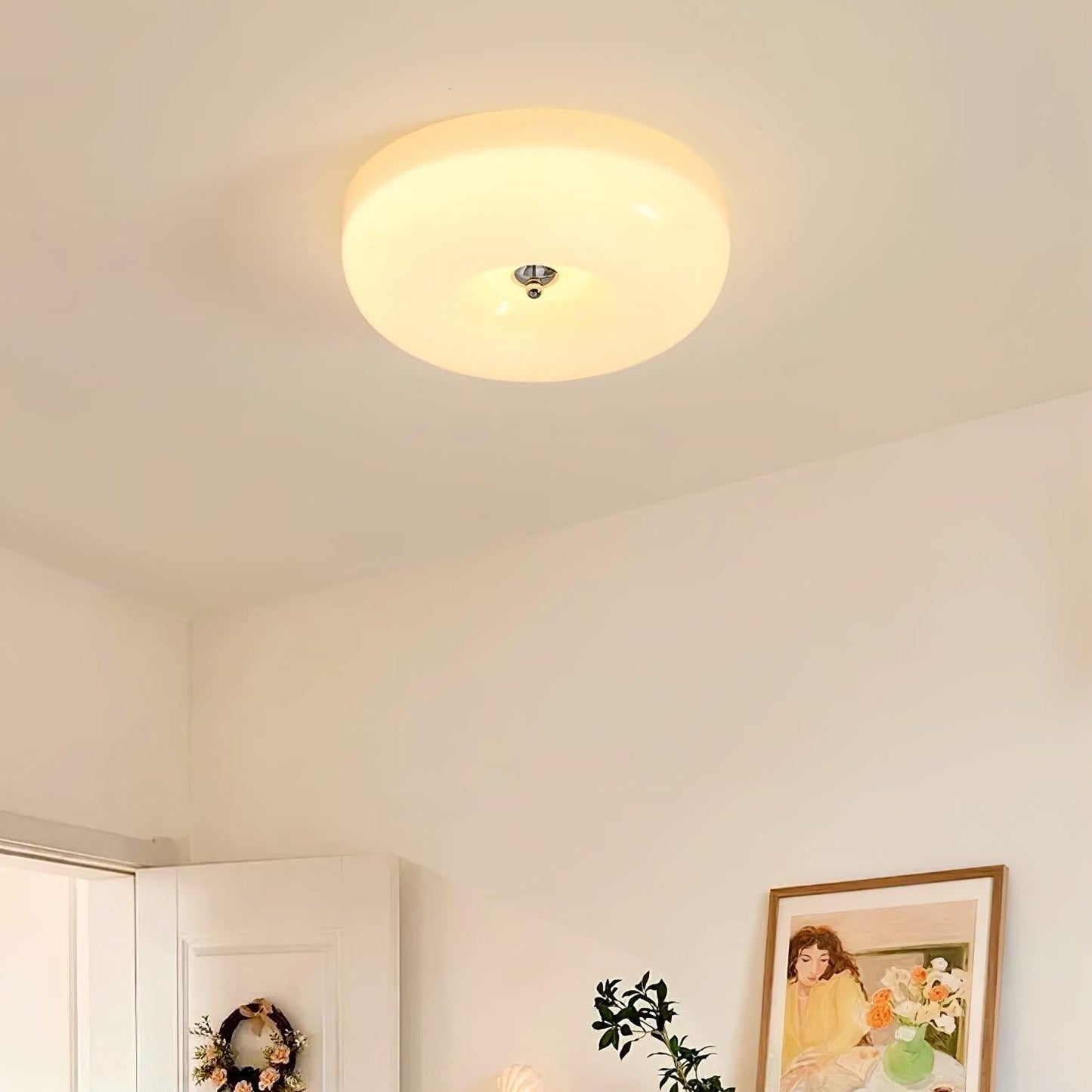 Belvonte | Rund frostet glas indbygget loftslampe  