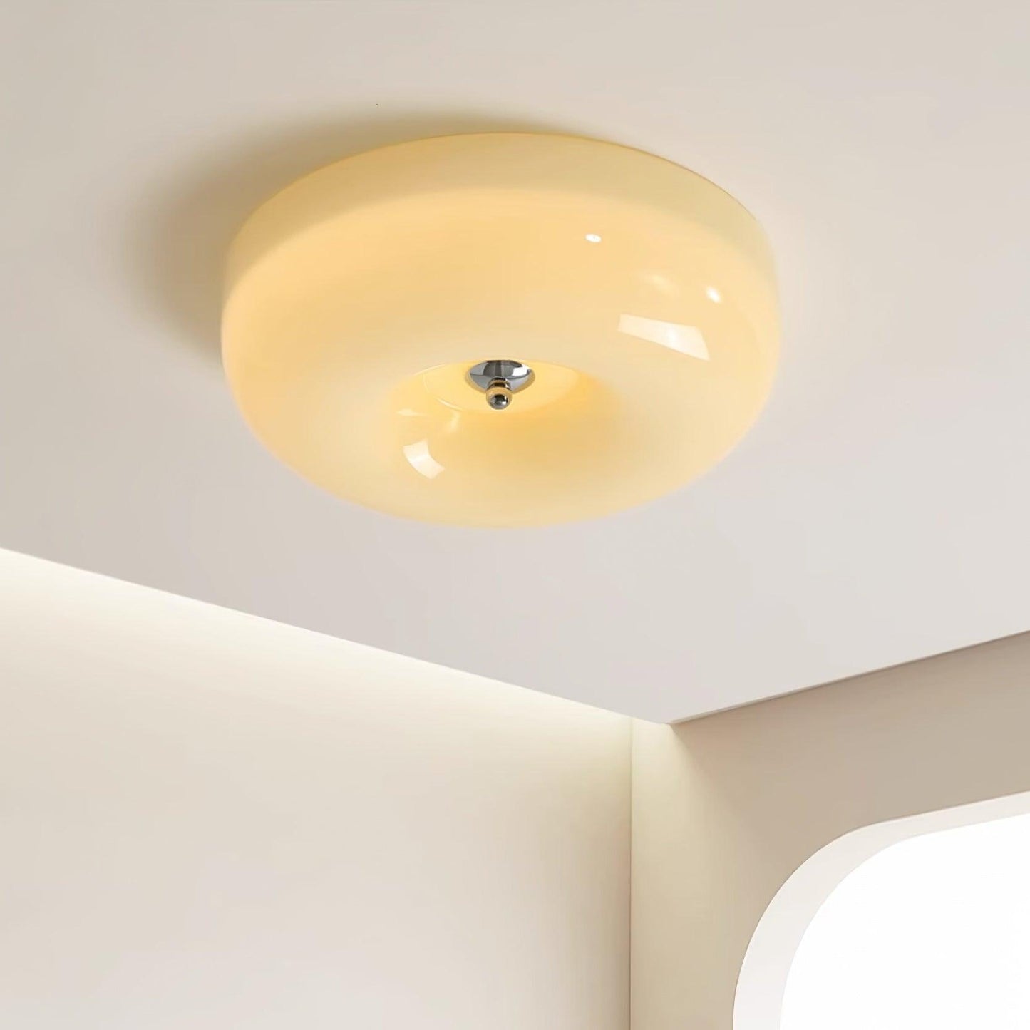 Belvonte | Rund frostet glas indbygget loftslampe  