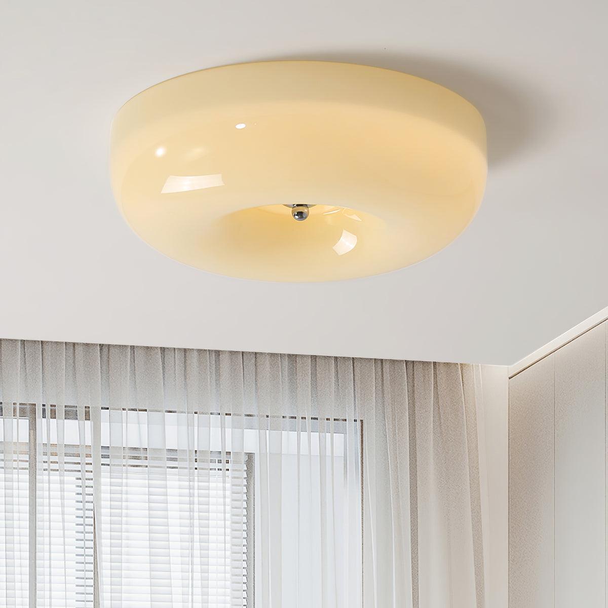 Belvonte | Rund frostet glas indbygget loftslampe  