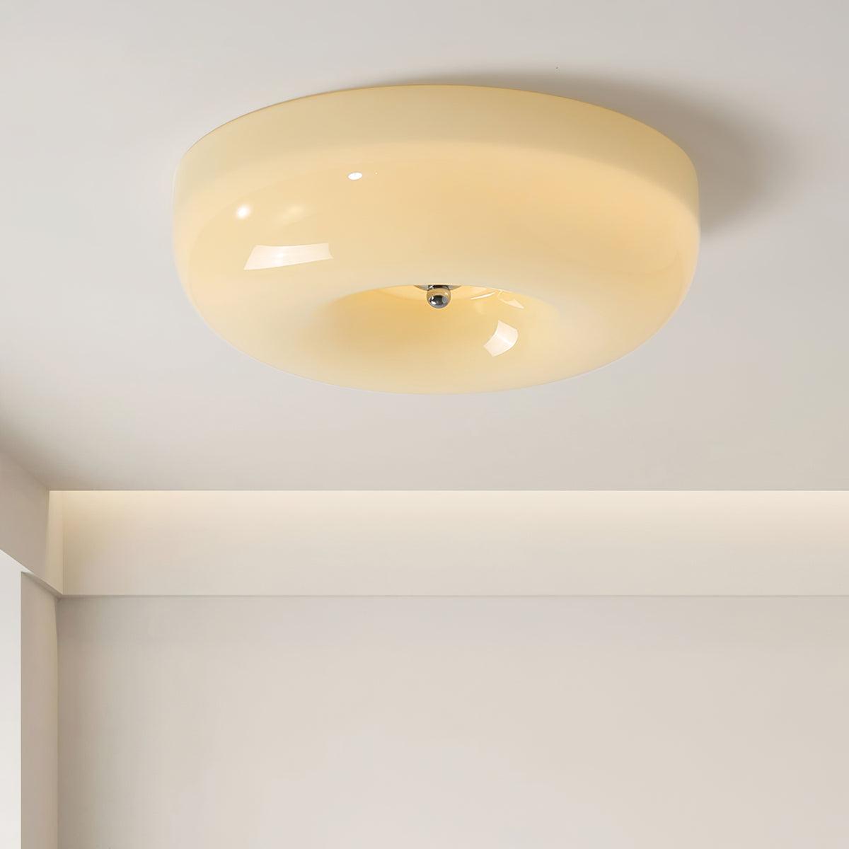 Belvonte | Rund frostet glas indbygget loftslampe  
