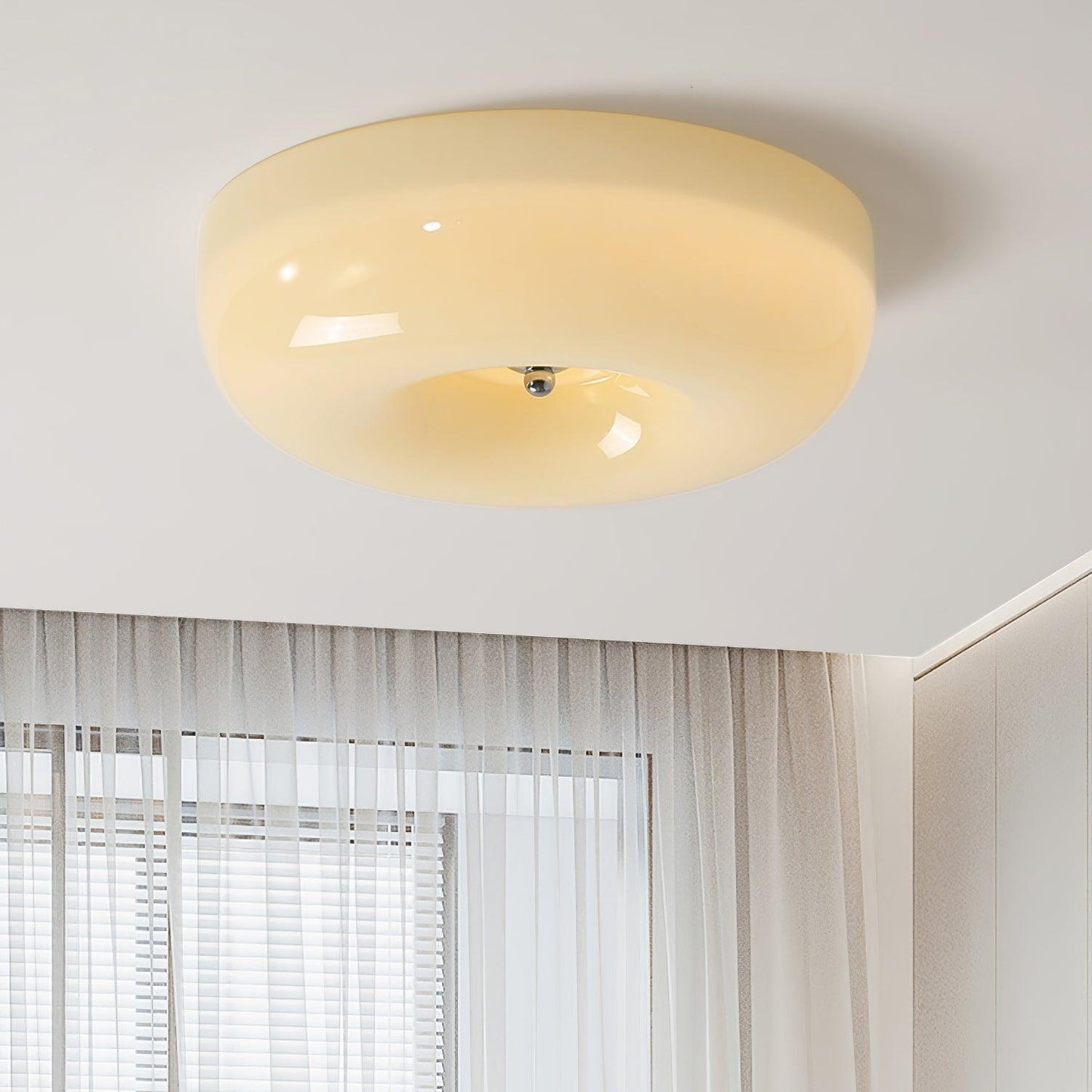 Belvonte | Rund frostet glas indbygget loftslampe  