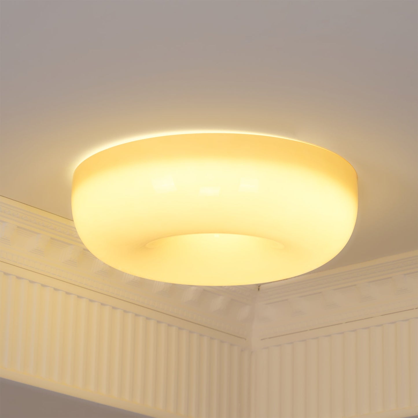 Belvonte | Rund frostet glas indbygget loftslampe  
