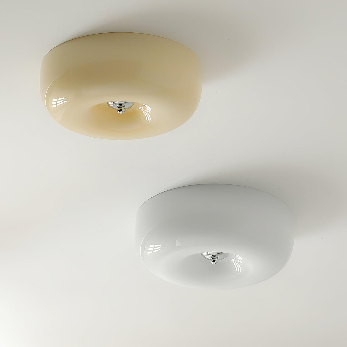 Belvonte | Rund frostet glas indbygget loftslampe  