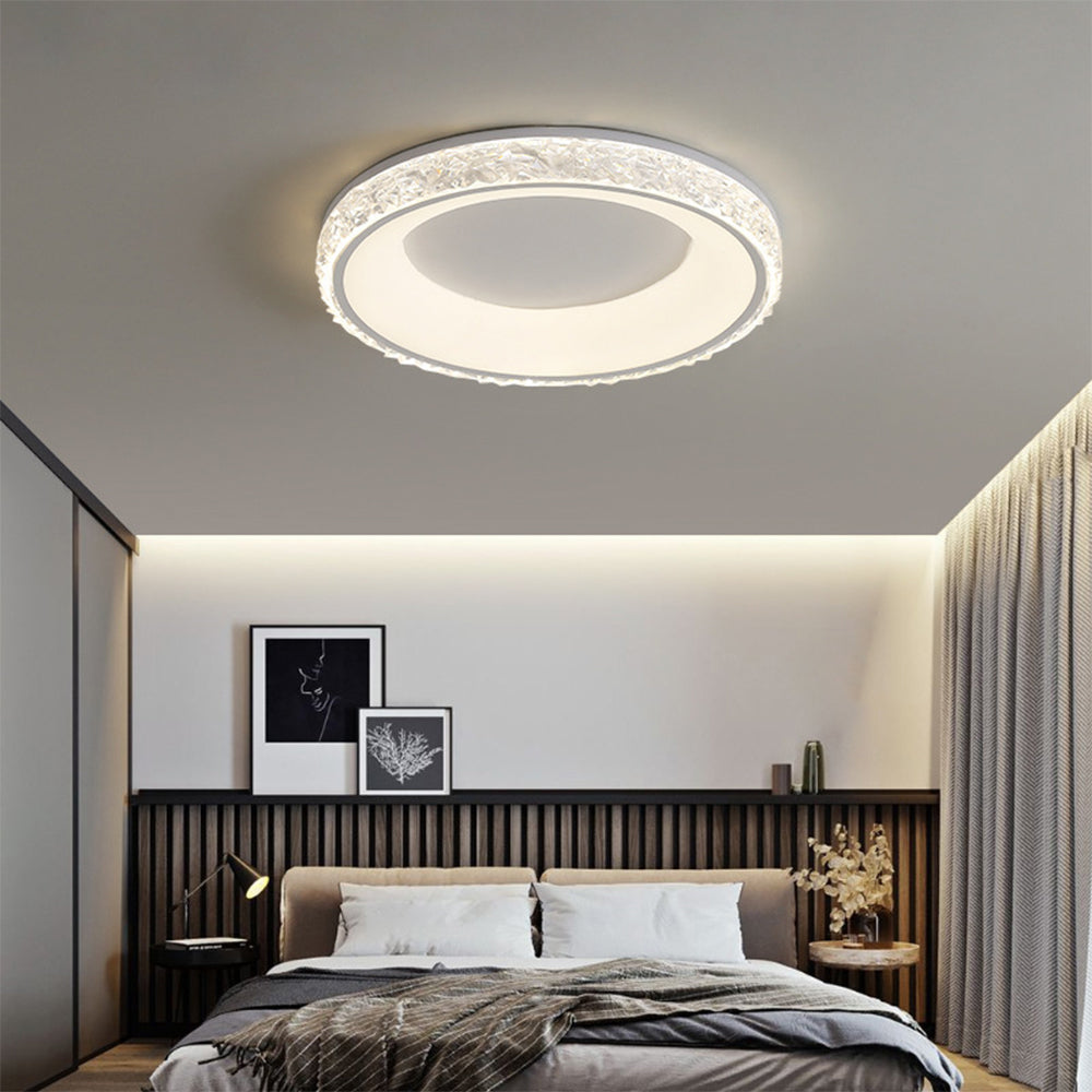 Lustra | Moderne rund akryl flush mount loftslampe