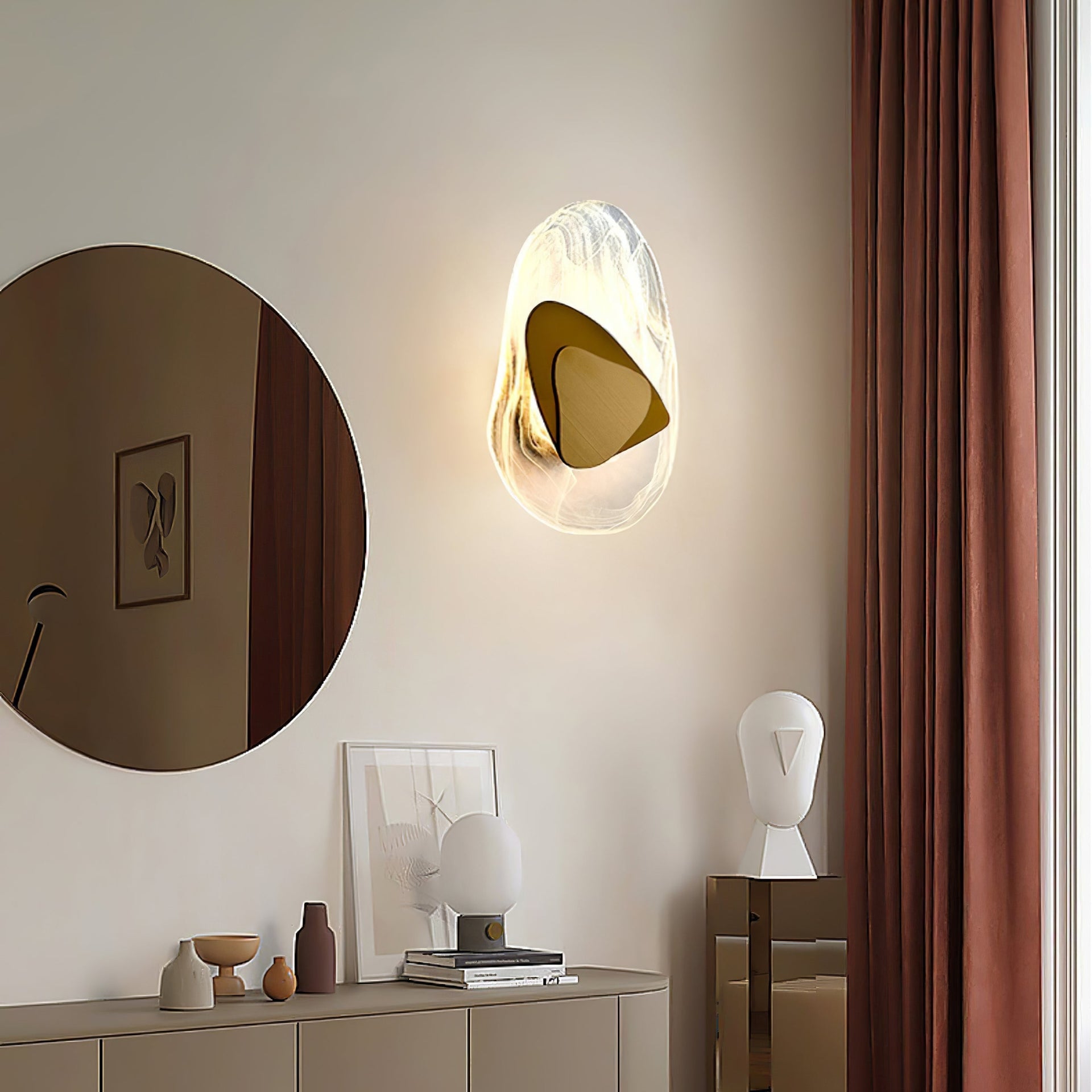 Zoryathen | Translucent Glass Ribbed Sconce Wall Light
