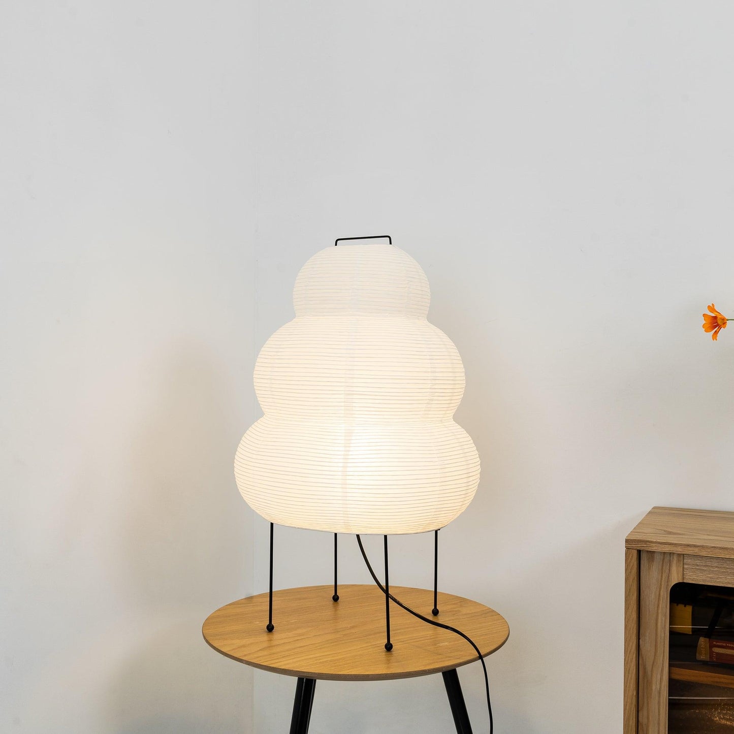 Kryntaleo | Japansk Ribbede Bambus Silhuet Oriental Accent Bordlampe