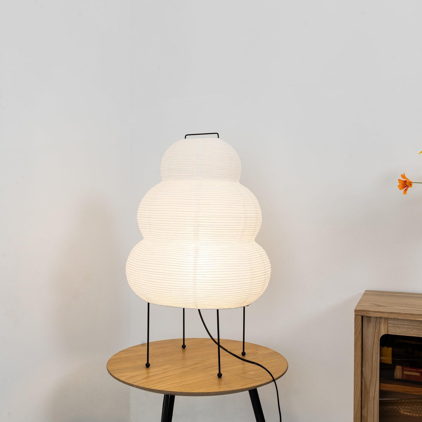 Kryntaleo | Japansk Ribbede Bambus Silhuet Oriental Accent Bordlampe