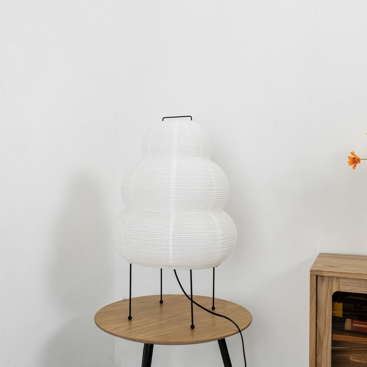 Kryntaleo | Japansk Ribbede Bambus Silhuet Oriental Accent Bordlampe