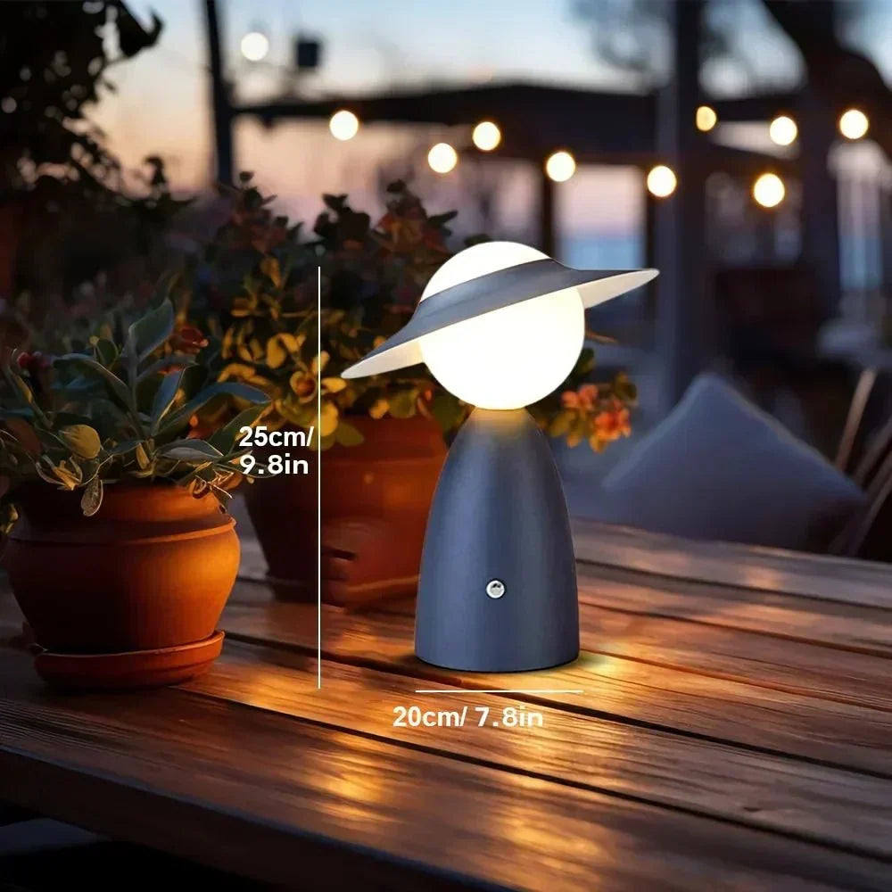 Skulpturel Minimalistisk Touch Kontrol Trådløs Opladning Genopladelig Bordlampe
