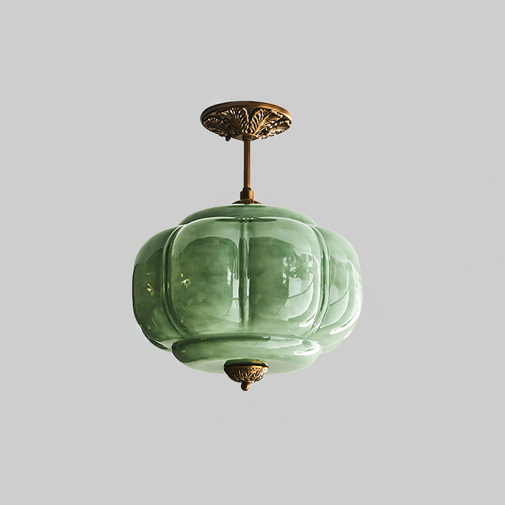 Vallis | Elegant rillede glas semi-indbygget loftslampe