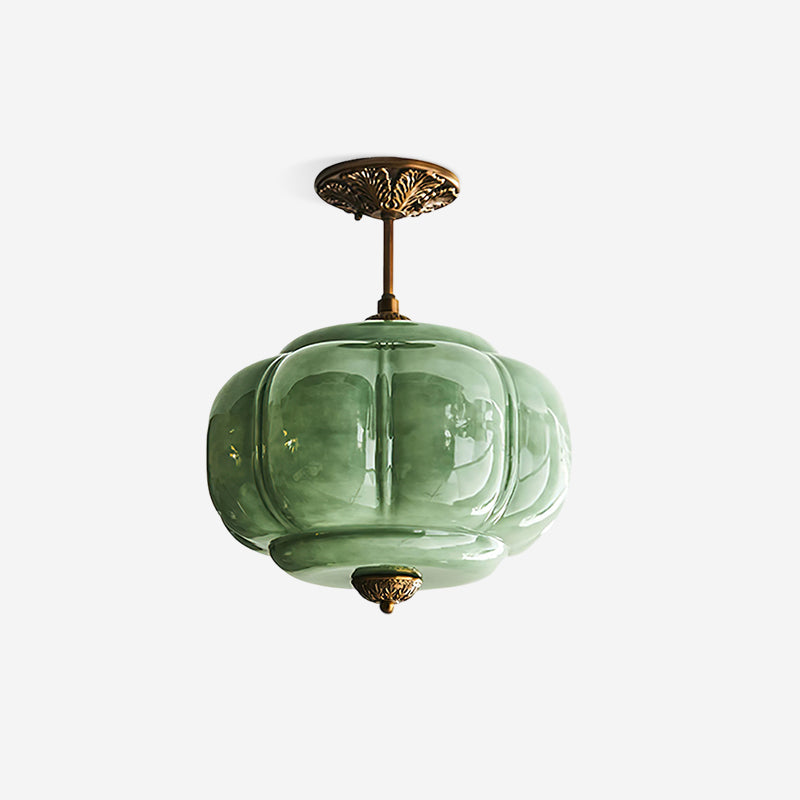 Vallis | Elegant rillede glas semi-indbygget loftslampe