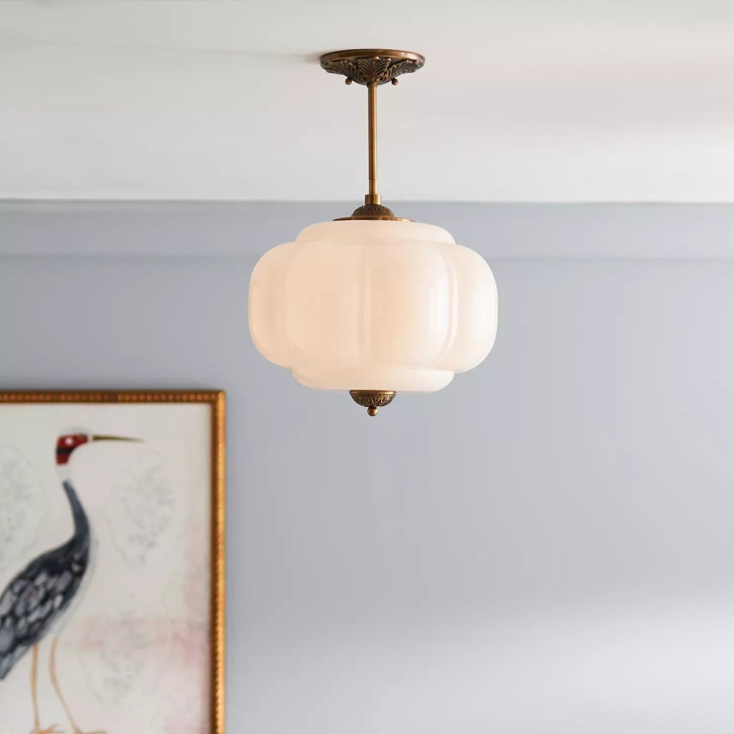 Vallis | Elegant rillede glas semi-indbygget loftslampe