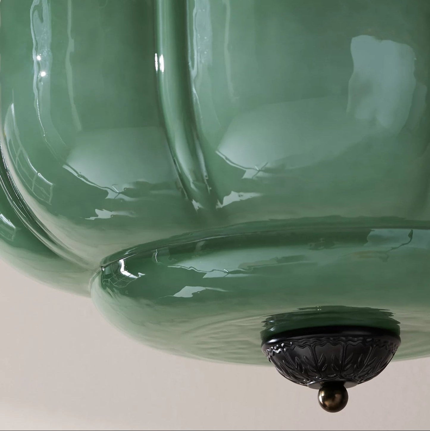 Vallis | Elegant rillede glas semi-indbygget loftslampe