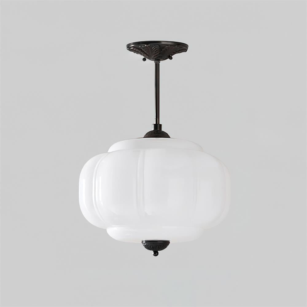 Vallis | Elegant rillede glas semi-indbygget loftslampe