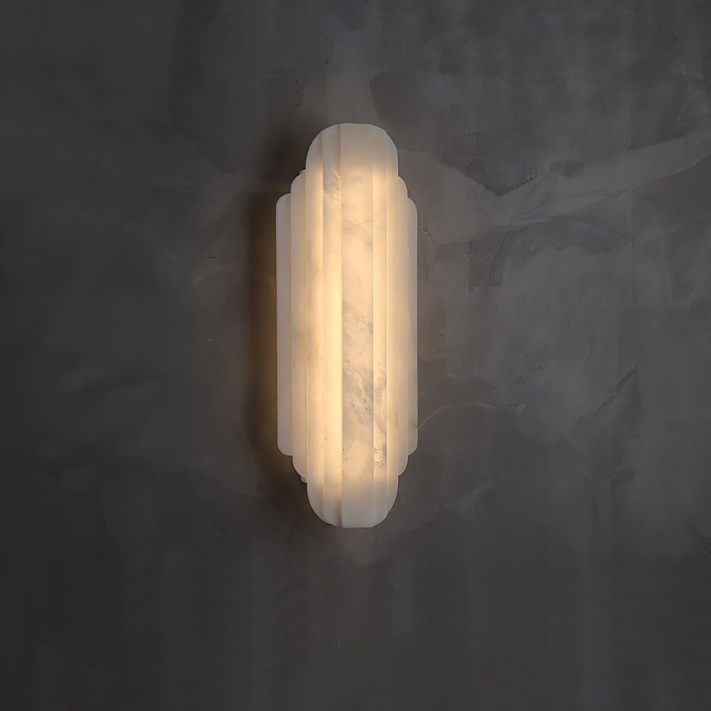 Aethelard | Art Deco alabast søjle arkitektonisk væglampe