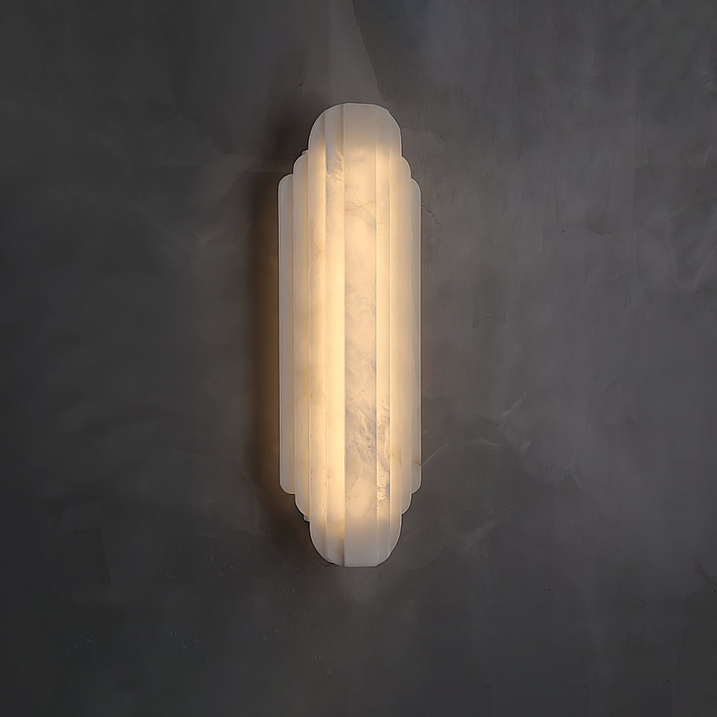 Aethelard | Art Deco alabast søjle arkitektonisk væglampe
