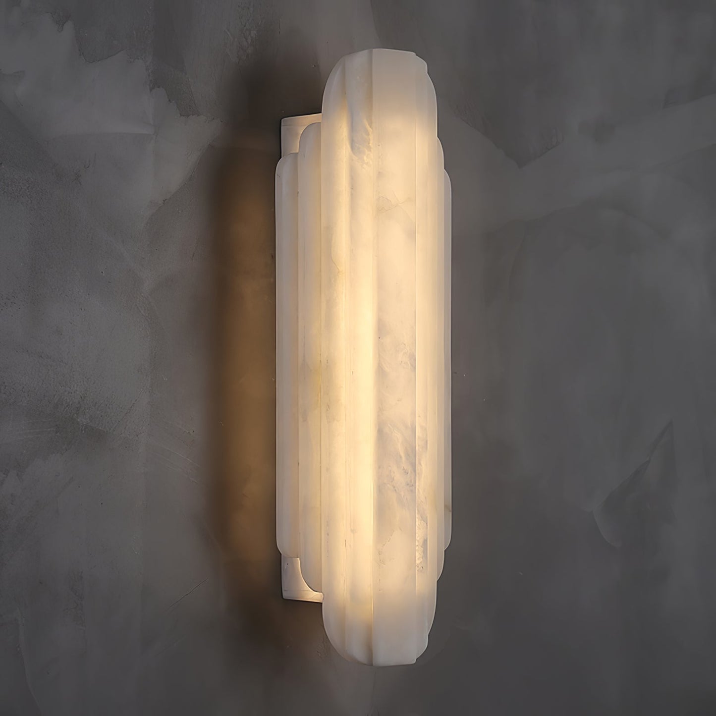 Aethelard | Art Deco alabast søjle arkitektonisk væglampe