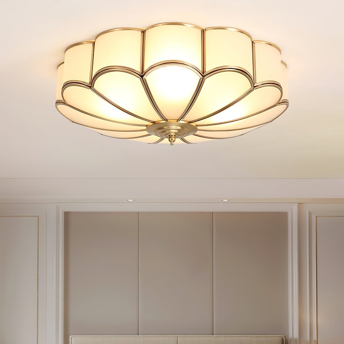 Novalux | Elegant bladdesign frostet glas loftslampe