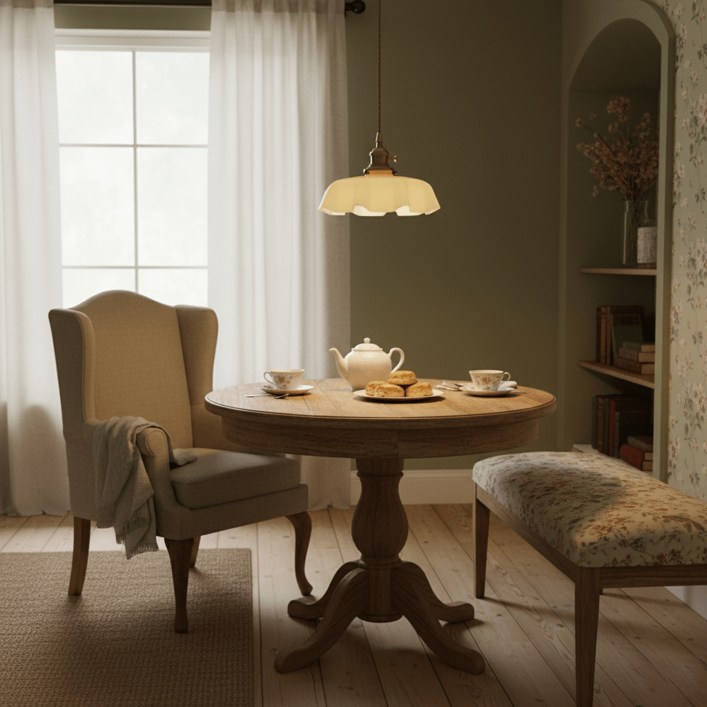 Kelvarna | Vintage plisseret glas fløjl pendellampe