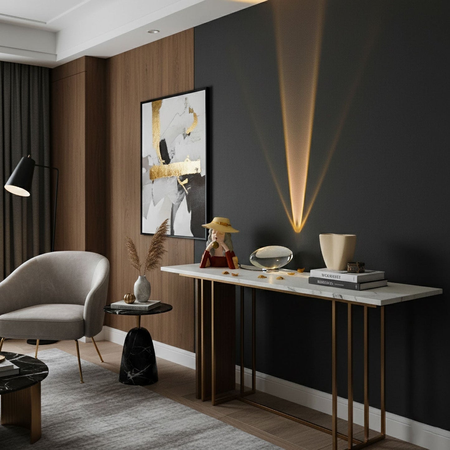 Vaelenoe | Skulpturel Oval Krystal Sten Bordlampe