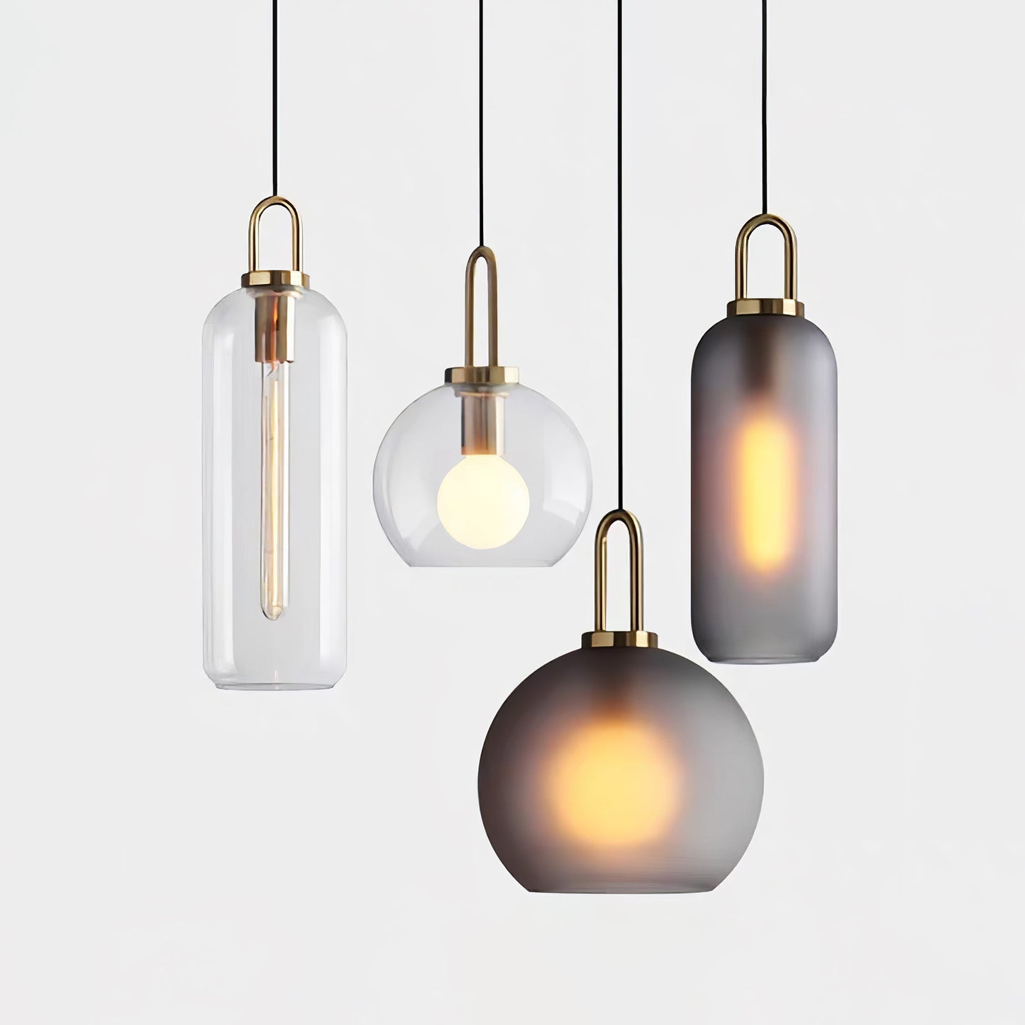 Kyntara | Moderne asymmetrisk elliptisk glas pendellampe