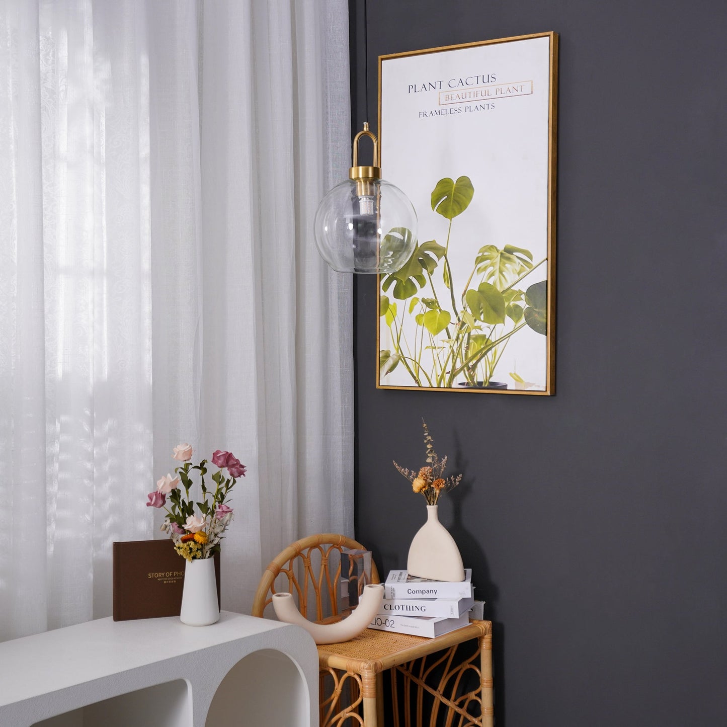 Kyntara | Moderne asymmetrisk elliptisk glas pendellampe