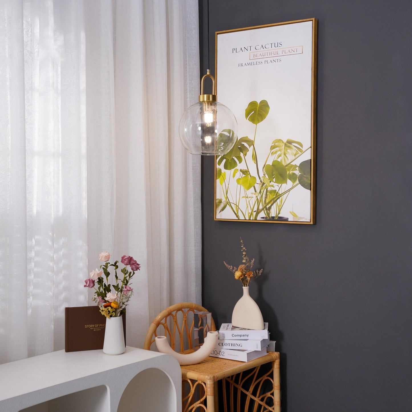 Kyntara | Moderne asymmetrisk elliptisk glas pendellampe