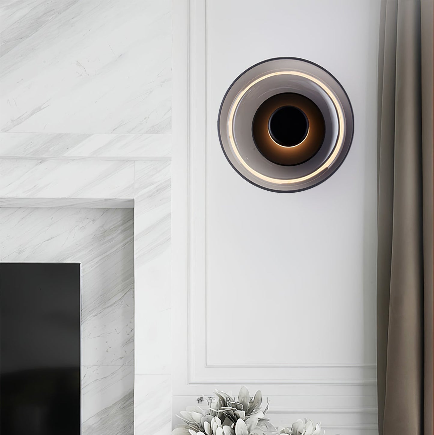 Luvia | Nordisk ribbet glas art deco væglampe