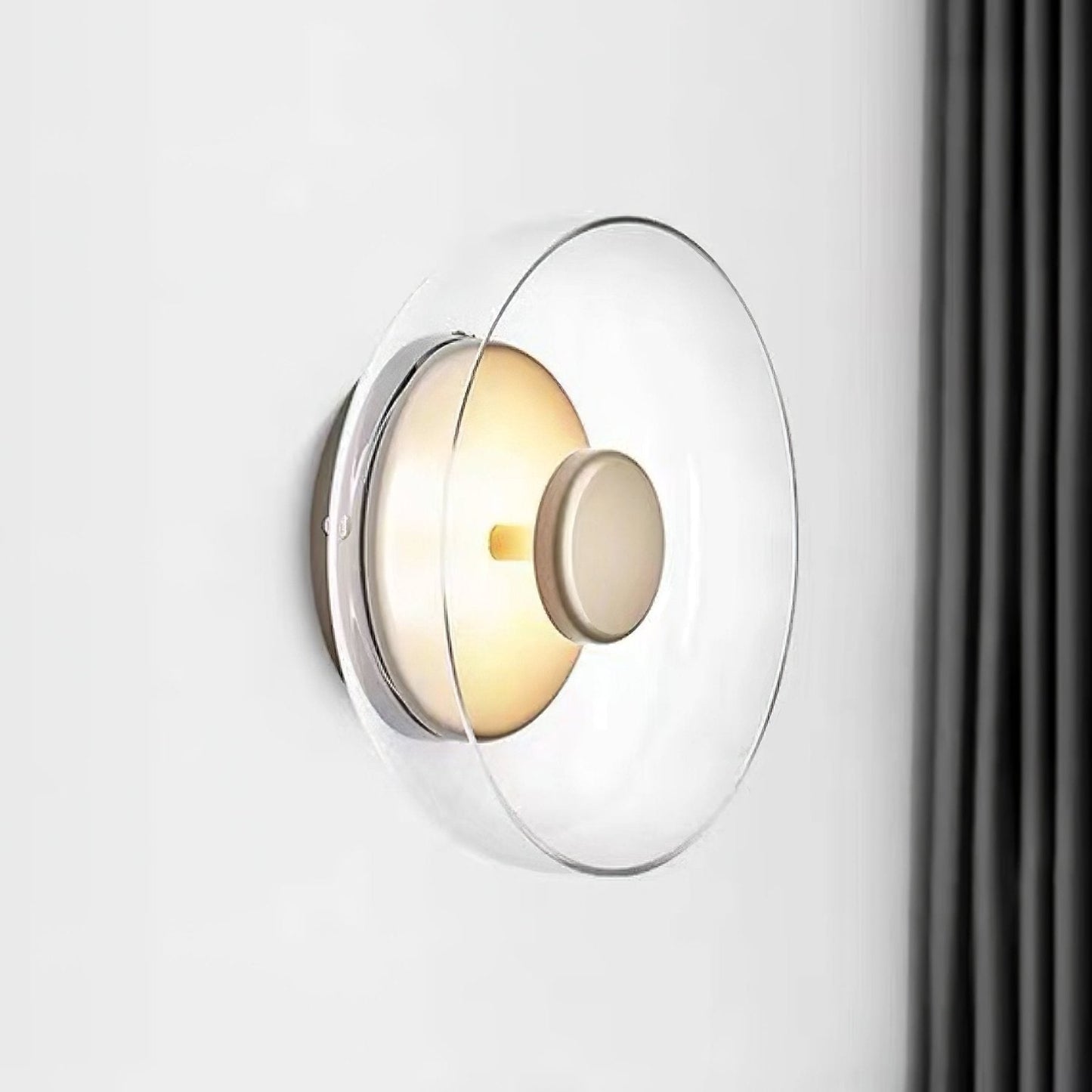 Luvia | Nordisk ribbet glas art deco væglampe