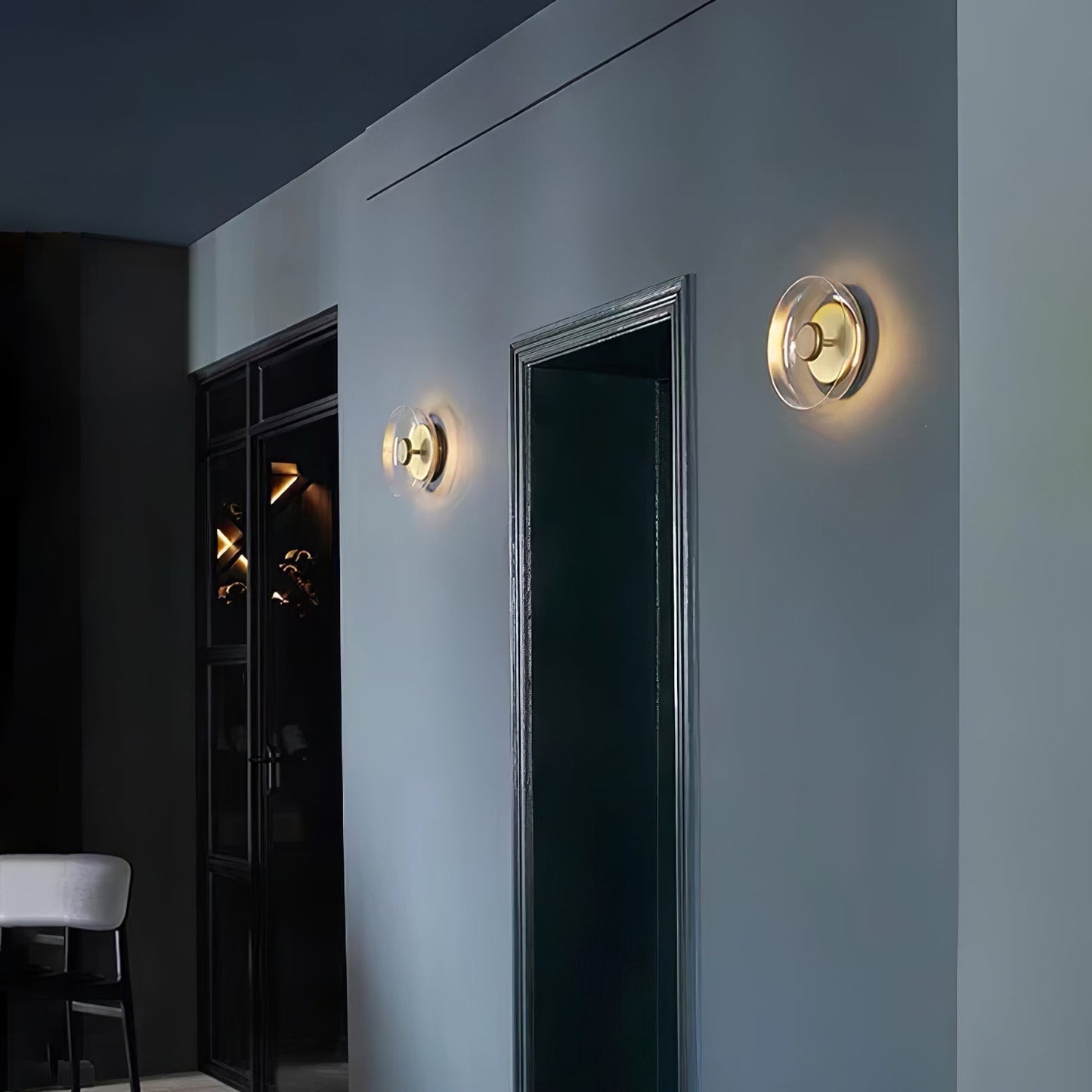 Luvia | Nordisk ribbet glas art deco væglampe