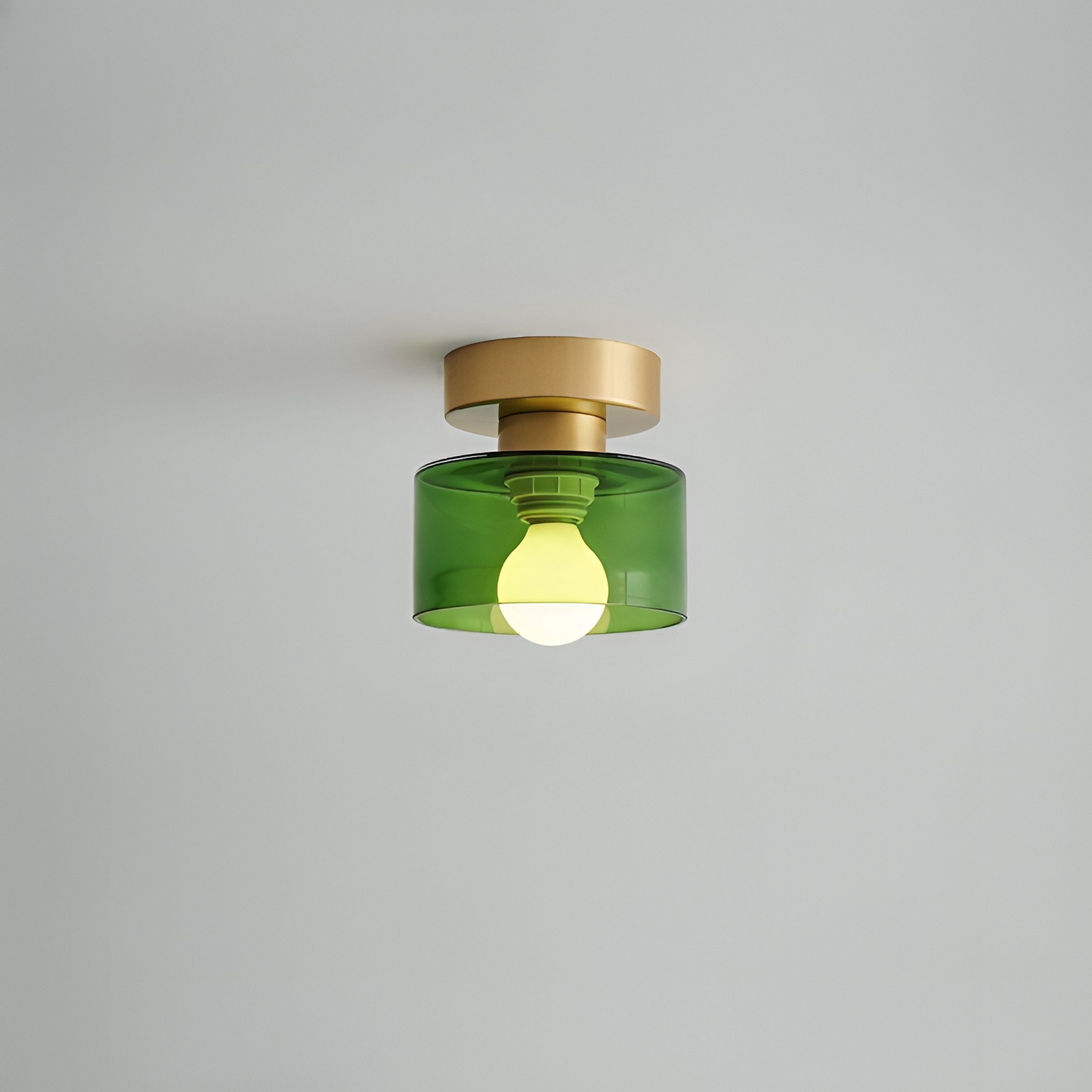 Aurel | Moderne Bauhaus cylindrisk glas indbygningsloftlampe