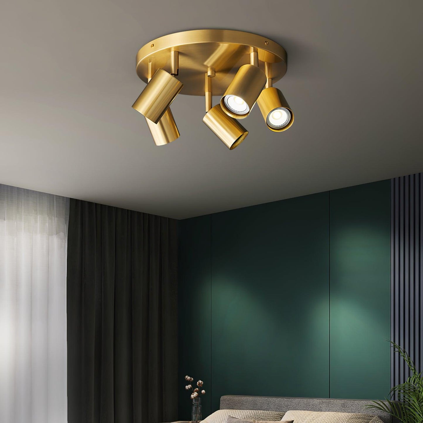 Kelspron | Tøndeformet silhuet rustik geometri multi-spotloftslampe  