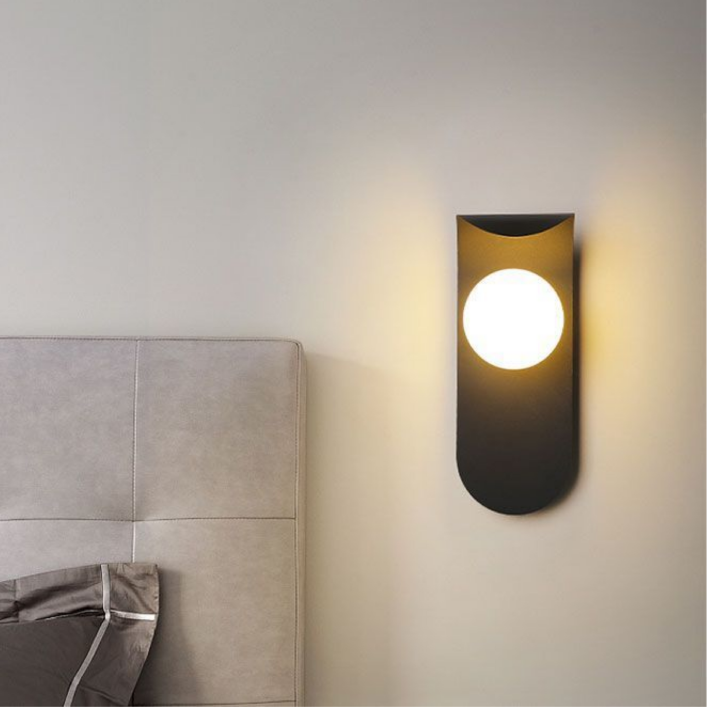 Buet panel nordisk minimalistisk frostet glas kuglevæglampe