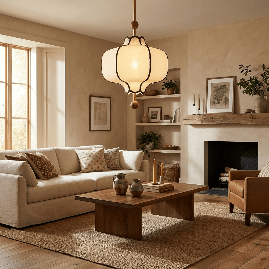 Kendrovy | Ribbede stof lanterne silhuet lofts pendellampe