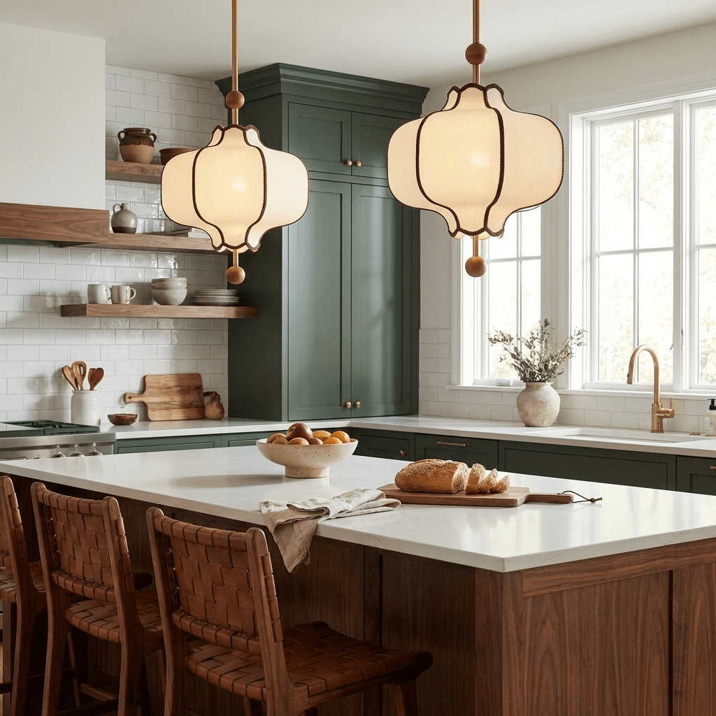 Kendrovy | Ribbede stof lanterne silhuet lofts pendellampe