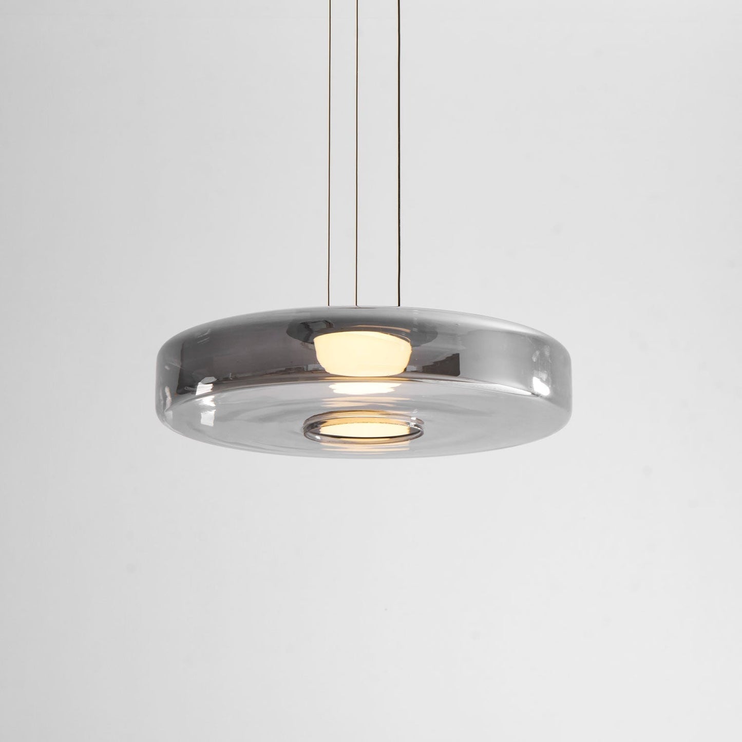 Kyntalor | Lagdelt cirkulær kunstnerisk glas pendellampe