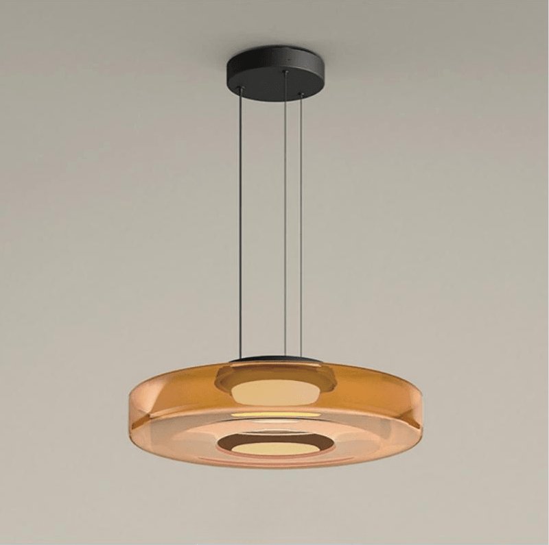 Kyntalor | Lagdelt cirkulær kunstnerisk glas pendellampe
