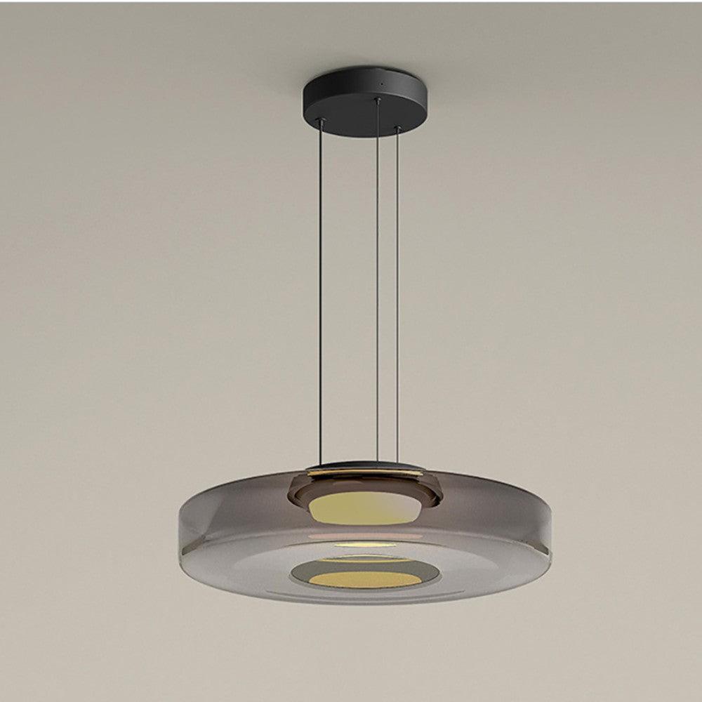 Kyntalor | Lagdelt cirkulær kunstnerisk glas pendellampe
