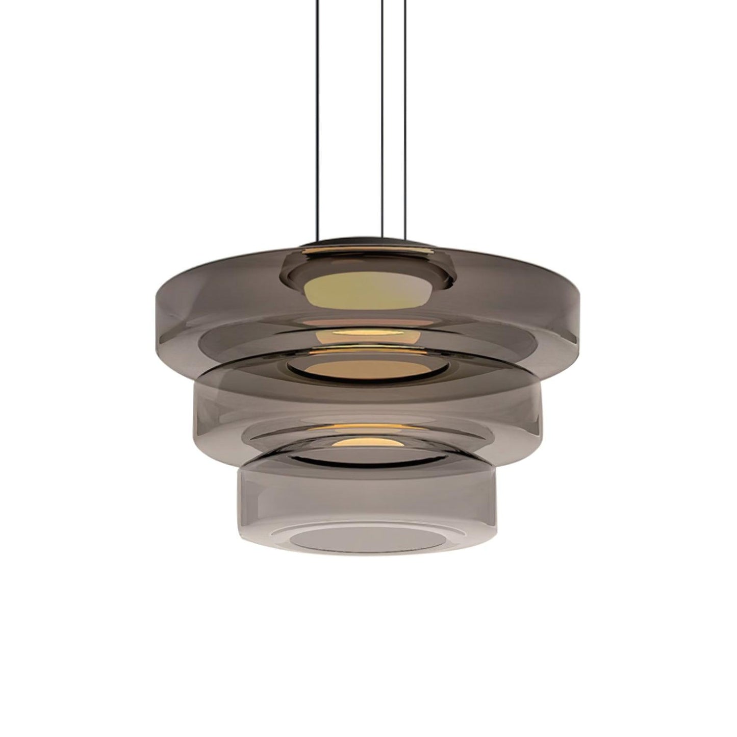 Kyntalor | Lagdelt cirkulær kunstnerisk glas pendellampe