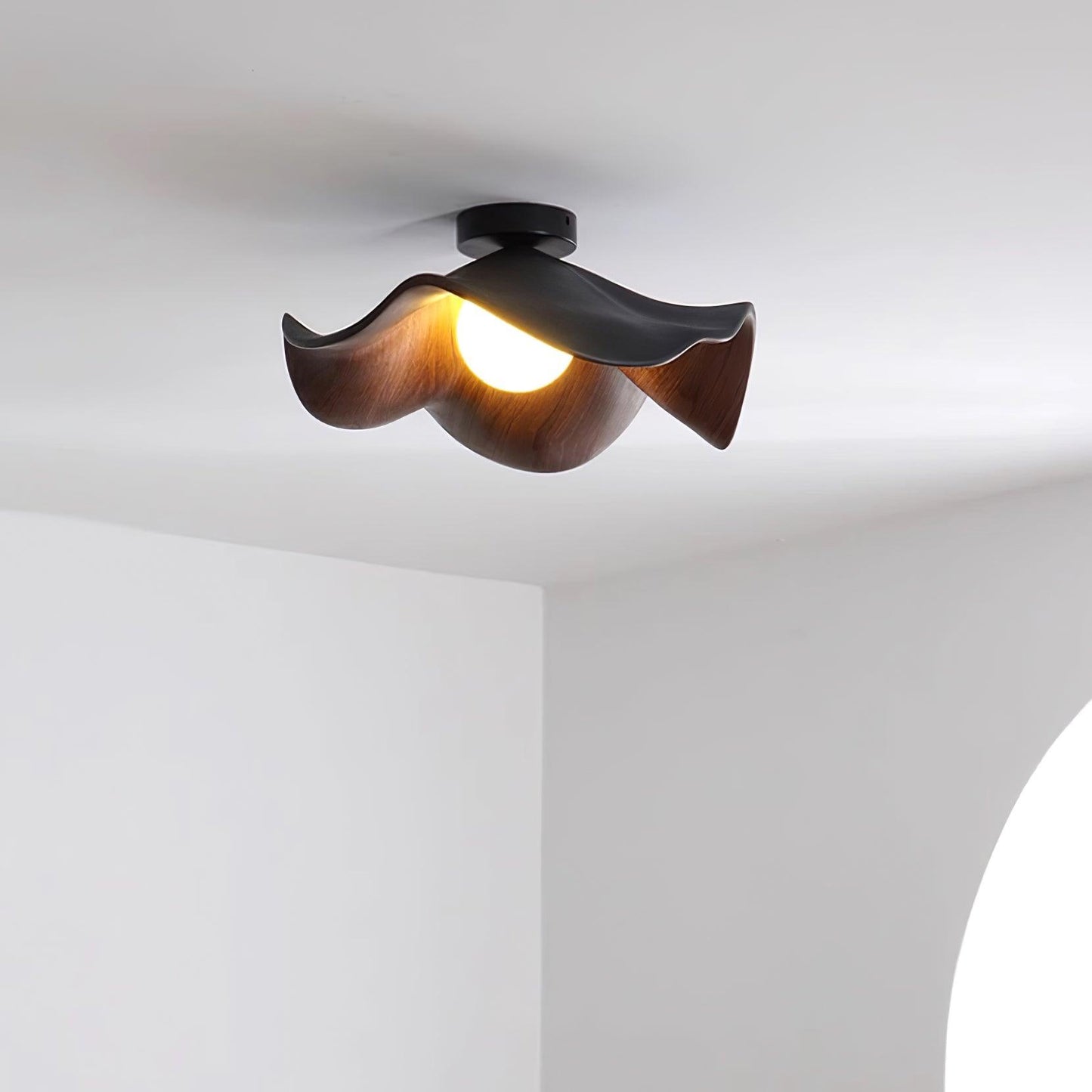 Calisthra | Biophil lagdelt bølge indbygget loftslampe  