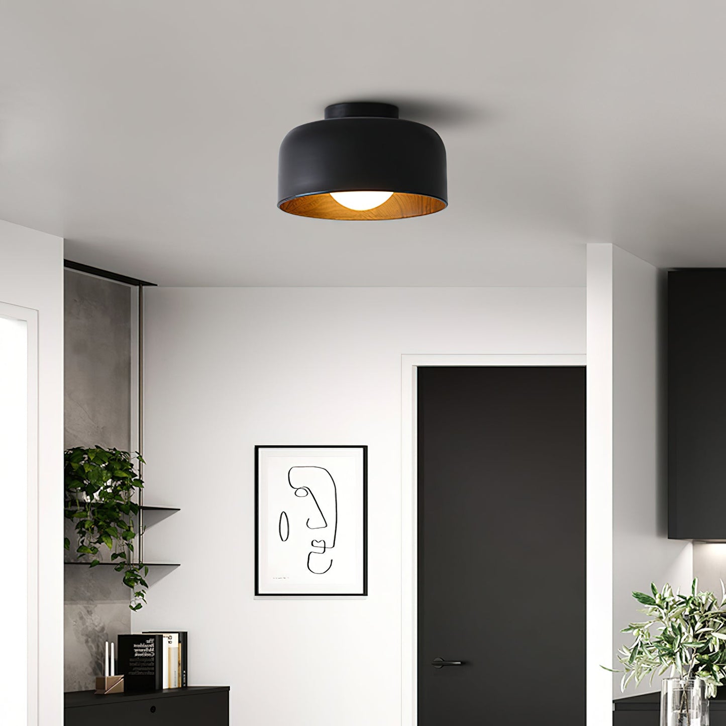 Vervante | Arkitektonisk buet træstruktur tekstureret loftslampe