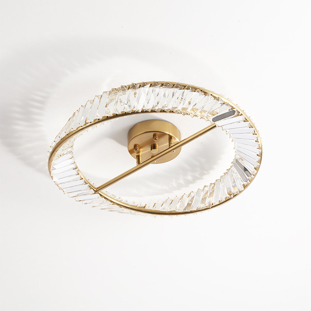 Crysella | Moderne strålende krystal halo ring loftslampe