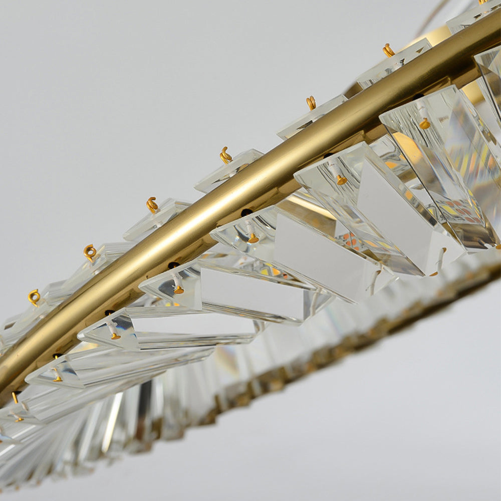 Crysella | Moderne strålende krystal halo ring loftslampe