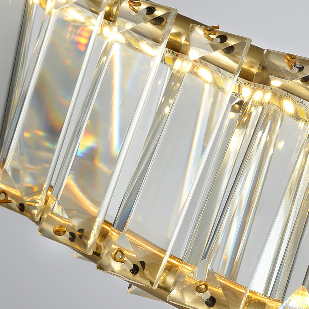 Crysella | Moderne strålende krystal halo ring loftslampe