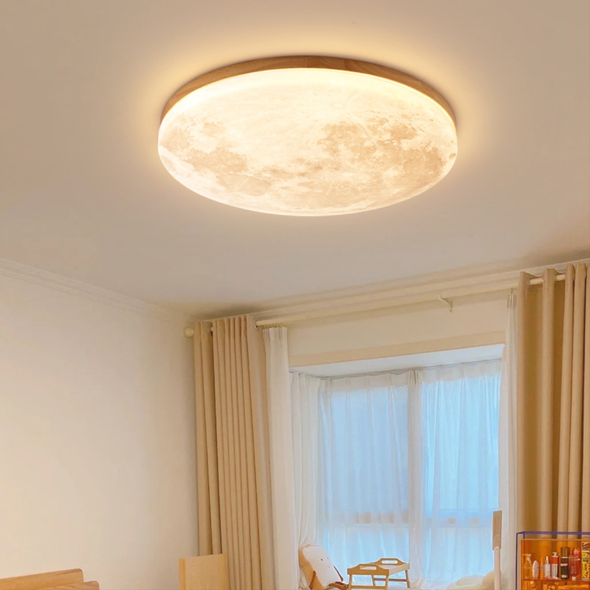 Lunis | Realistisk månetekstur indbygningsloftlampe